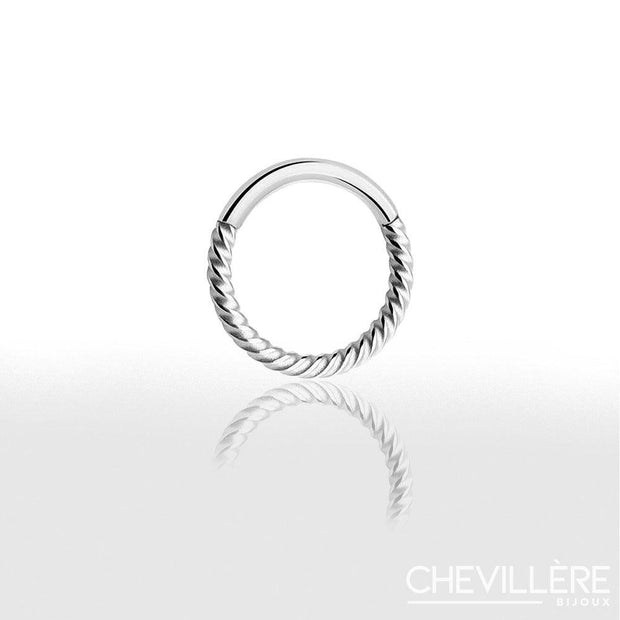 Anneau Torsadé pour Piercing Septum Unique - Chevillère Bijoux