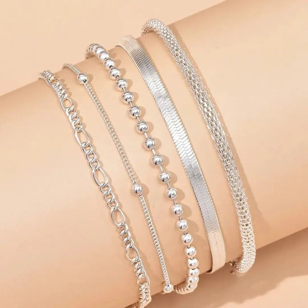 bracelet-de-cheville-acier-inoxydable-5-pieces