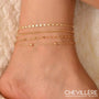 Bracelet De Cheville Plaqué Or 4 Pièces