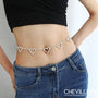Chaine De Hanche Strass Coeurs