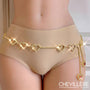Chaine Ventrale Strass Or Coeur