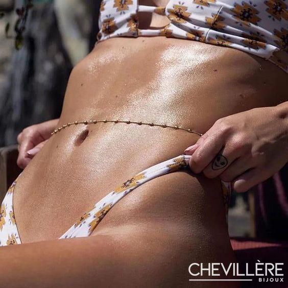 Chaine de taille et de ventre dorée délicate - Ninon Chevillère Bijoux