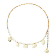 Chaine de taille coquillages et perles -Nérée Chevillère Bijoux