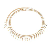 Ensemble de trois chaînes ornées de strass et pampilles - Les Délicates Chevillère Bijoux