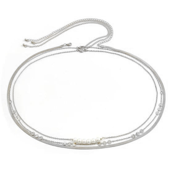 Chaîne de taille bohème triple avec pendentif ventral Chevillère Bijoux