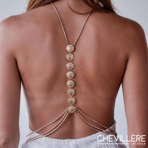 Chaine de Taille et de Dos Or Bohème avec Médaillons - Irma Chevillère Bijoux