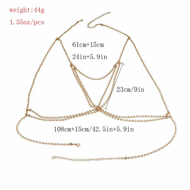 Bralette en Strass et Cristal - Lina Bijoux de Corps