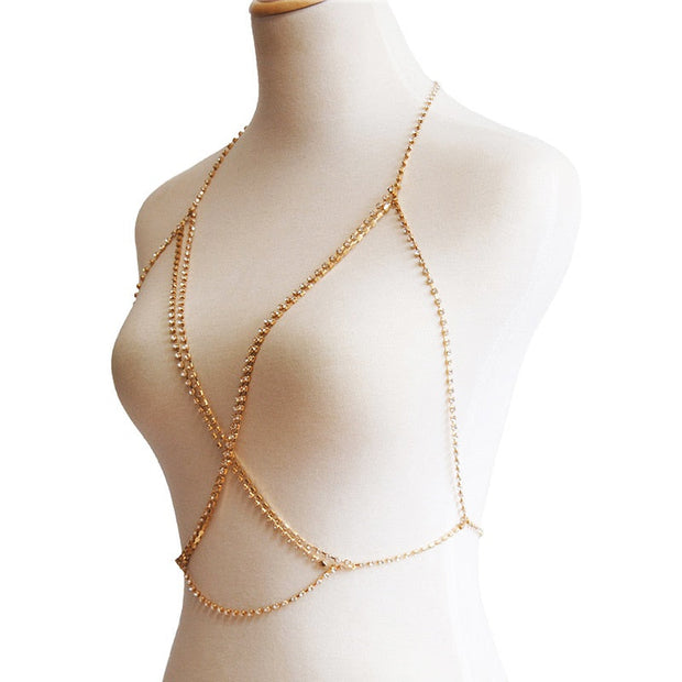 Bralette en Strass et Cristal - Lina Bijoux de Corps