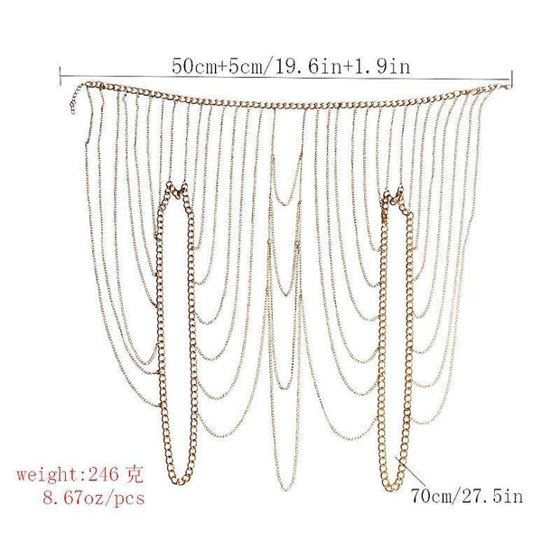 Chaine de corps Or ou Argent en Multiples Mailles - Kyra Chevillère Bijoux