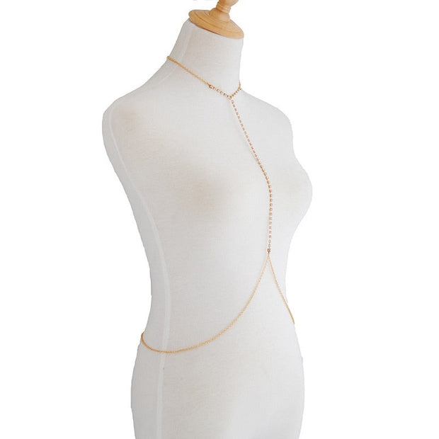 Chaine de taille or et cristal - Jess Chevillère Bijoux
