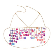 Ensemble chaine de taille et bralette sequins - Mila Chevillère Bijoux