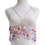 Coffret bralette à sequins et chaîne de taille élégante