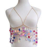 Ensemble chaine de taille et bralette sequins - Mila Chevillère Bijoux