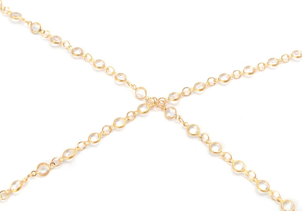 Bralette en chaine et strass - Elo Bijoux de Corps