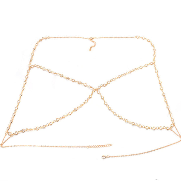Bralette en chaine et strass - Elo Bijoux de Corps