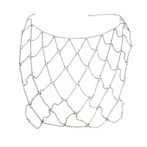 Jupe avec chaîne de taille intégralement en cristal Chevillère Bijoux