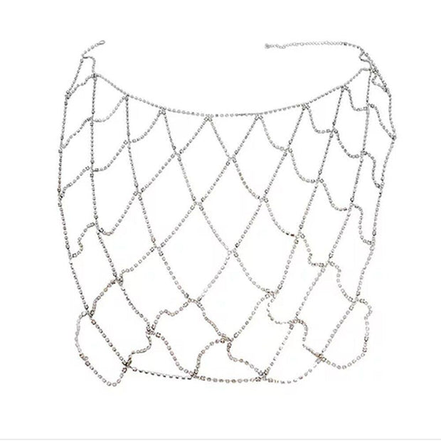 Jupe avec chaîne de taille intégralement en cristal Chevillère Bijoux