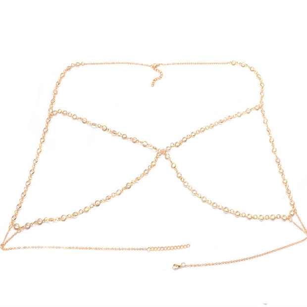 Bralette en chaine et strass - Elo Bijoux de Corps