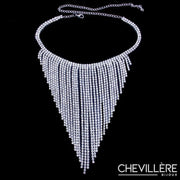 Collier choker avec pampilles de cristal et strass - Carla Chevillère Bijoux