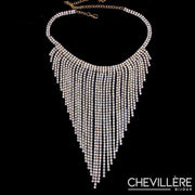 Collier choker avec pampilles de cristal et strass - Carla Chevillère Bijoux