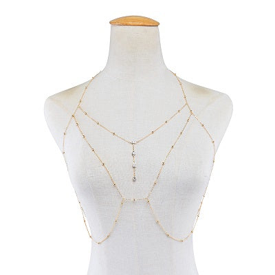 Bralette Chaine de Corps avec Pendentif - Gaby Bijoux de Corps