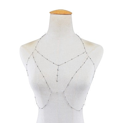Bralette Chaine de Corps avec Pendentif - Gaby Bijoux de Corps