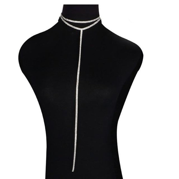 choker minimaliste en cristal pour cou et decolette Chevillère Bijoux