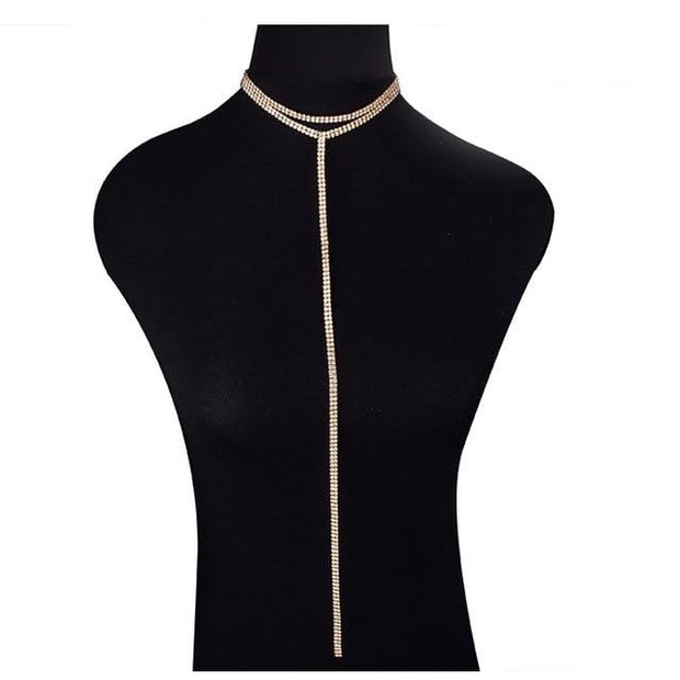 choker minimaliste en cristal pour cou et decolette Chevillère Bijoux