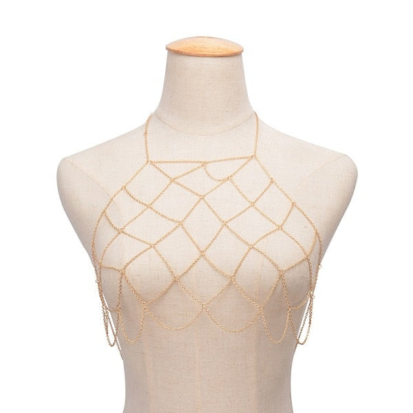 Chaine de Corps Bralette en Mailles - Lison Bijoux de Corps