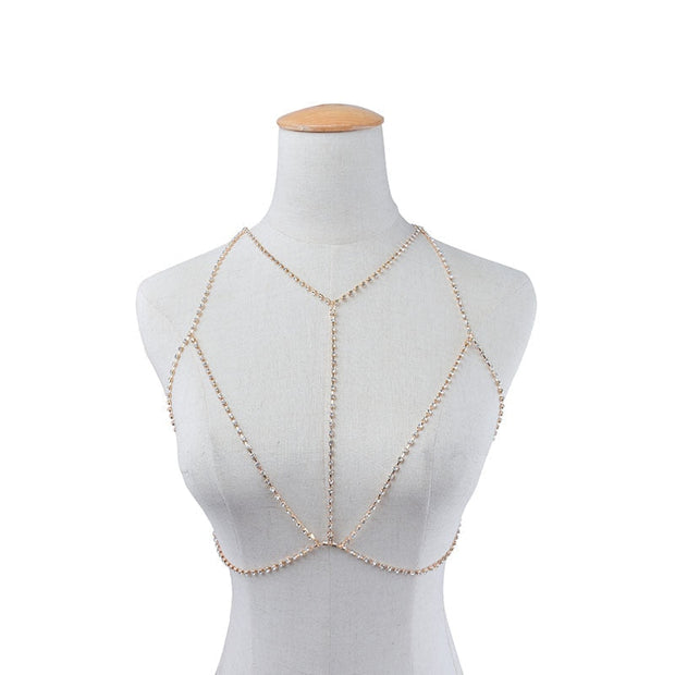 collier de bikini bralette en cristal Chevillère Bijoux