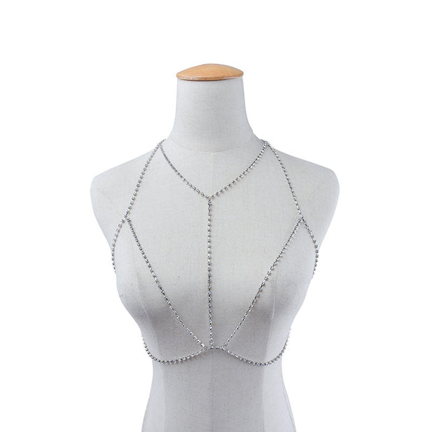 collier de bikini bralette en cristal Chevillère Bijoux