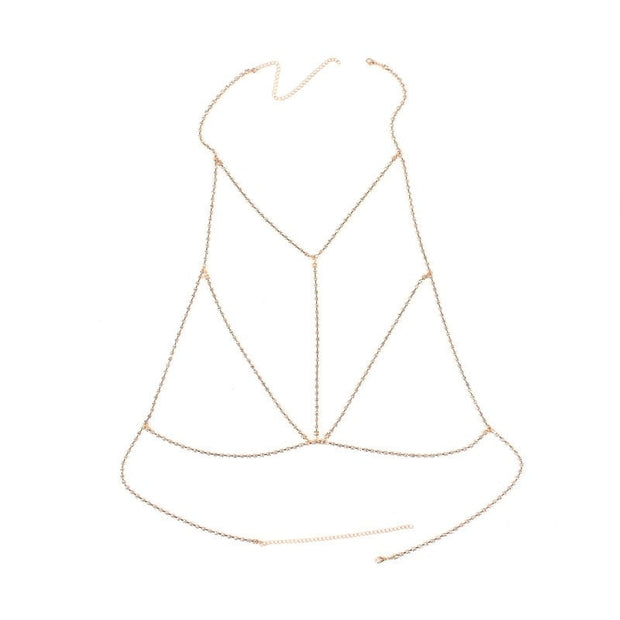 collier de bikini bralette en cristal Chevillère Bijoux
