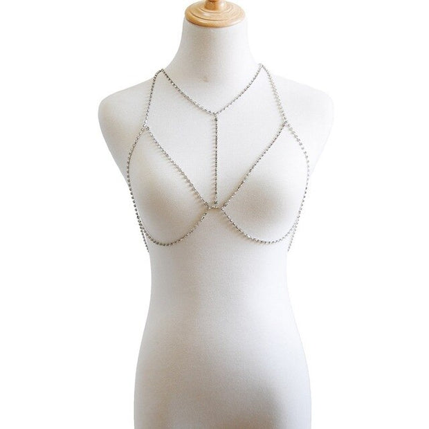 collier de bikini bralette en cristal Chevillère Bijoux