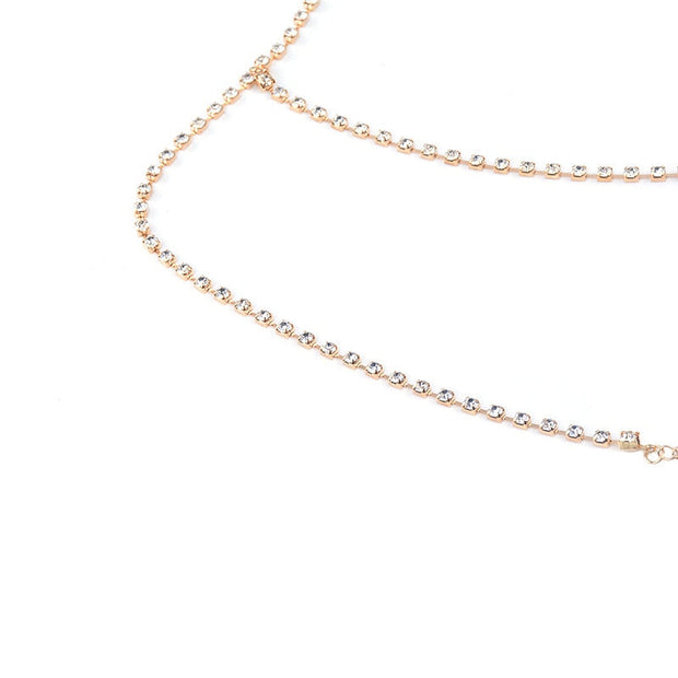 collier de bikini bralette en cristal Chevillère Bijoux