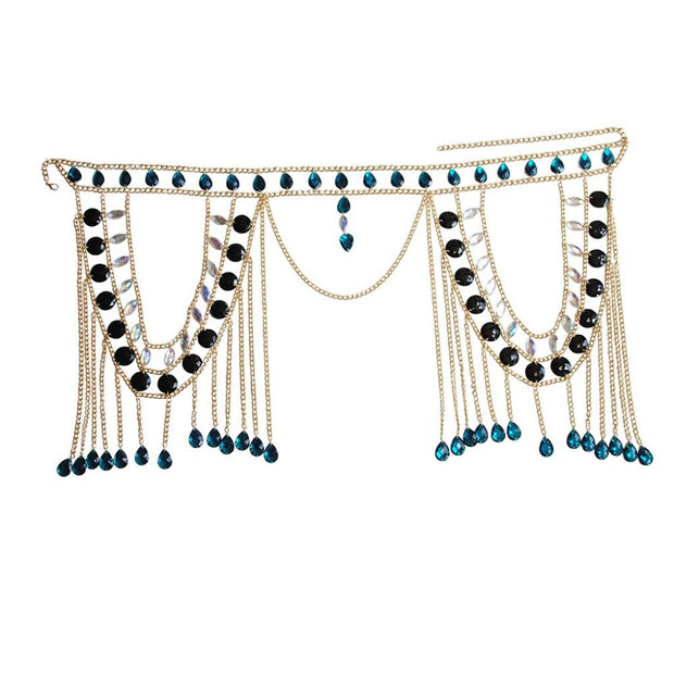 Chaine de Taille à sequins et pampilles - Dina Chevillère Bijoux
