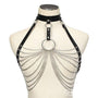 Harnais en cuir avec chaînes pour femme - Séduction Sensuelle