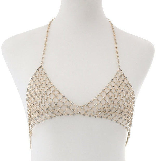 Bijoux de corps soutien gorge strass cristal - Mellie Bijoux de Corps