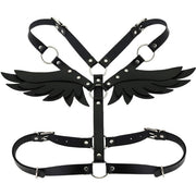 Harnais en cuir pour femme, style séduisant avec ailes d'ange ou de démon - Disponible en 5 couleurs ! Chevillère Bijoux