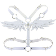 Harnais en cuir pour femme, style séduisant avec ailes d'ange ou de démon - Disponible en 5 couleurs ! Chevillère Bijoux