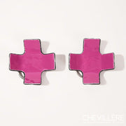 Couvre téton cuir, clous et anneaux, style BDSM sexy chic - Anastasia Chevillère Bijoux