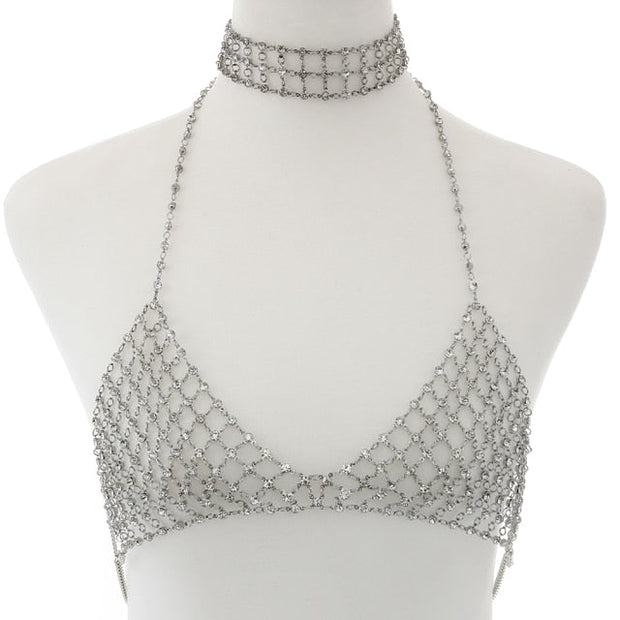 Bijoux de corps soutien gorge strass cristal - Mellie Bijoux de Corps