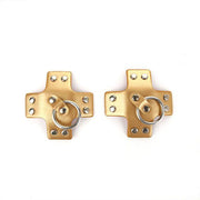 Couvre téton cuir, clous et anneaux, style BDSM sexy chic - Anastasia Chevillère Bijoux