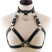 Harnais en cuir femme type bralette - Margot Chevillère Bijoux