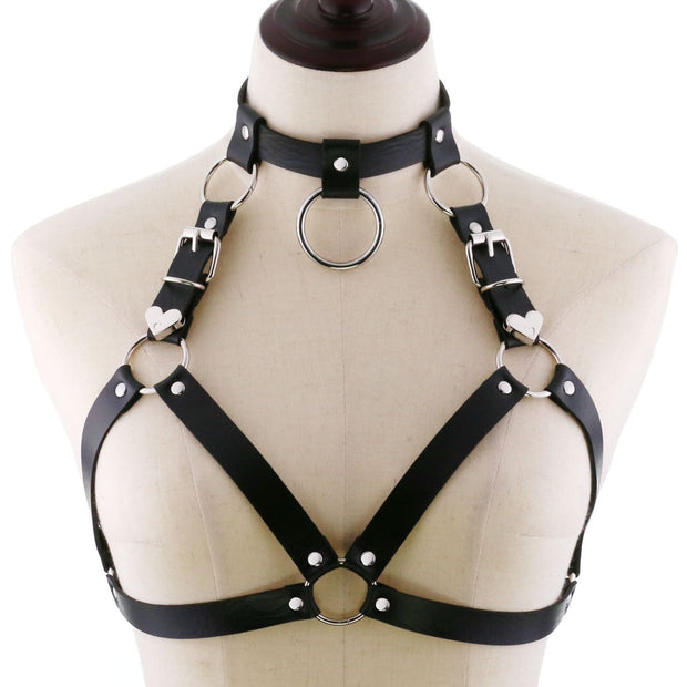 Harnais en cuir femme type bralette - Margot Chevillère Bijoux
