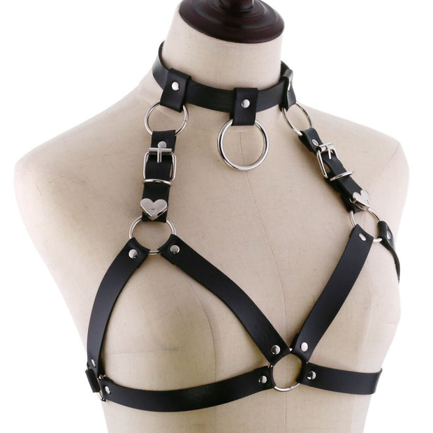 Harnais en cuir femme type bralette - Margot Chevillère Bijoux