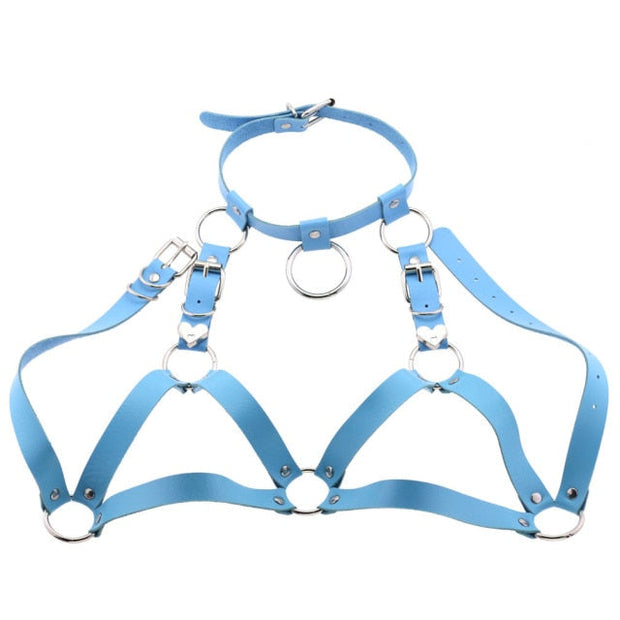 Harnais en cuir femme type bralette - Margot Chevillère Bijoux