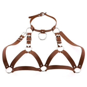 Harnais en cuir femme type bralette - Margot Chevillère Bijoux
