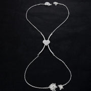 Bralette bijou de corps en chaine avec coeur strass - Lizzie Chevillère Bijoux