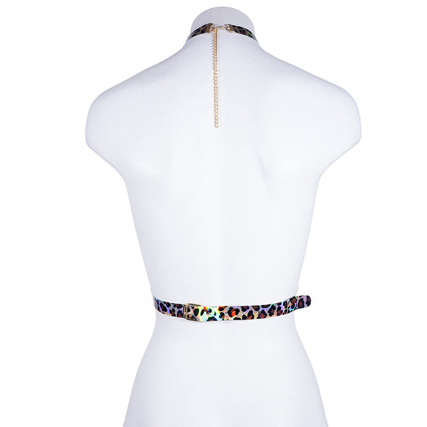 Harnais chic et sensuel avec cache-téton - esprit BDSM élégant et glamour. Chevillère Bijoux