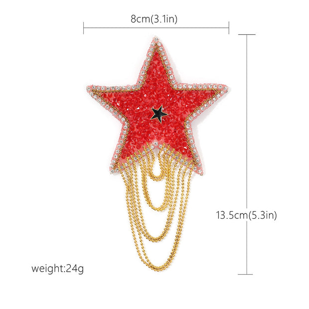 Cache téton en strass auto-adhésif et réutilisable en forme d'étoiles - Paula Bijoux de Corps